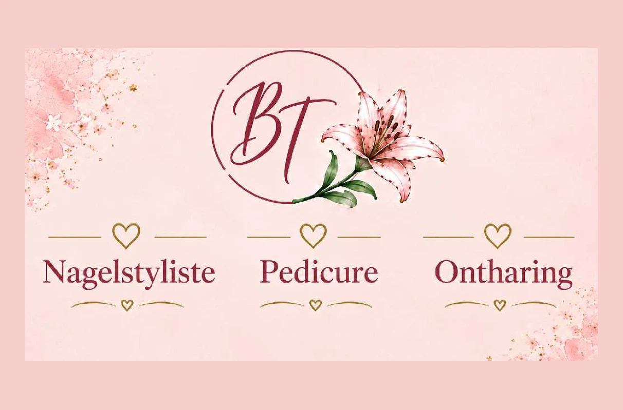 Achterkant visitekaartje Beauty by Tischa — Nagelstyliste, Pedicure, Ontharing